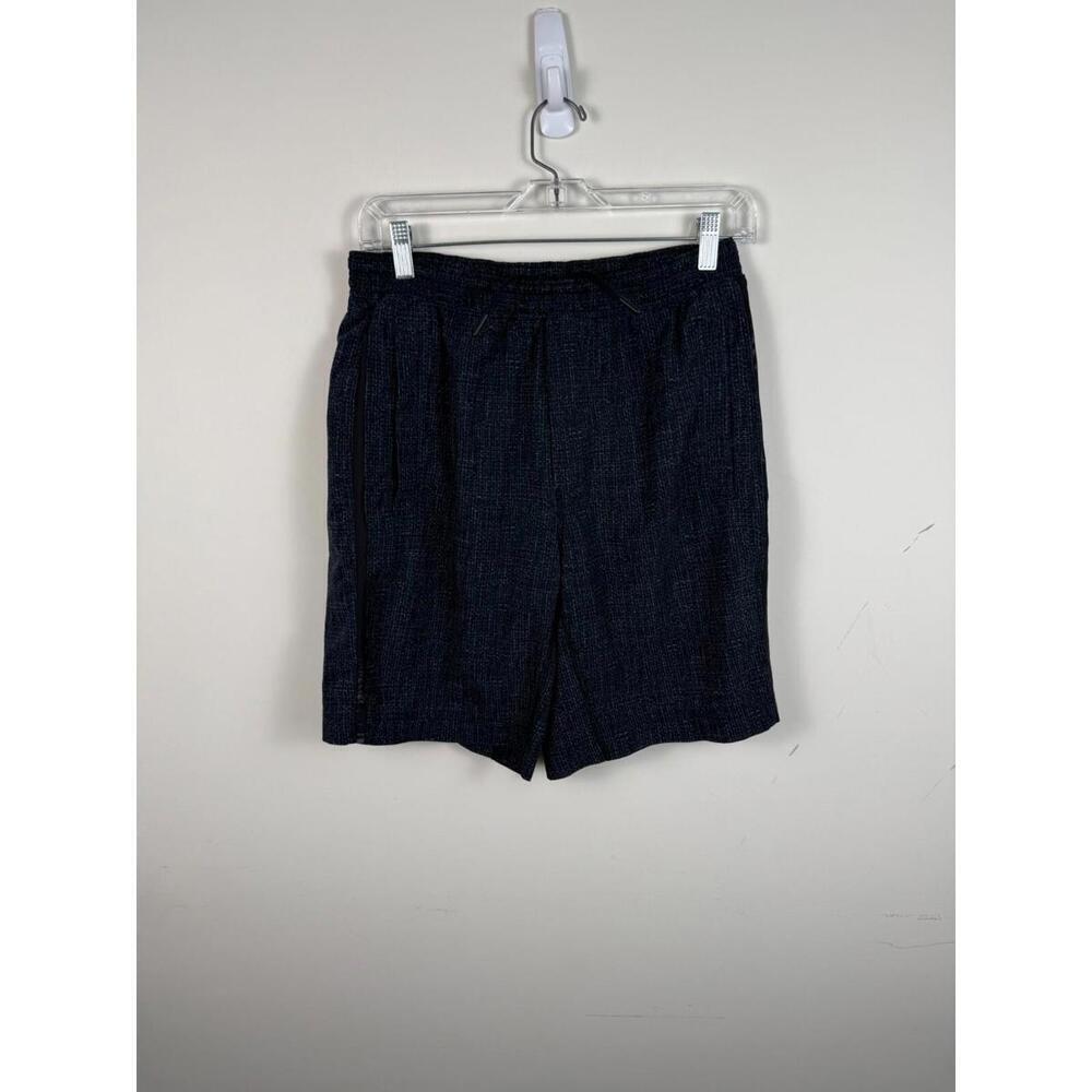 Lululemon Pace Breaker Lined 9" Running Gym Shorts Blue-Printed‎ Mens Medium